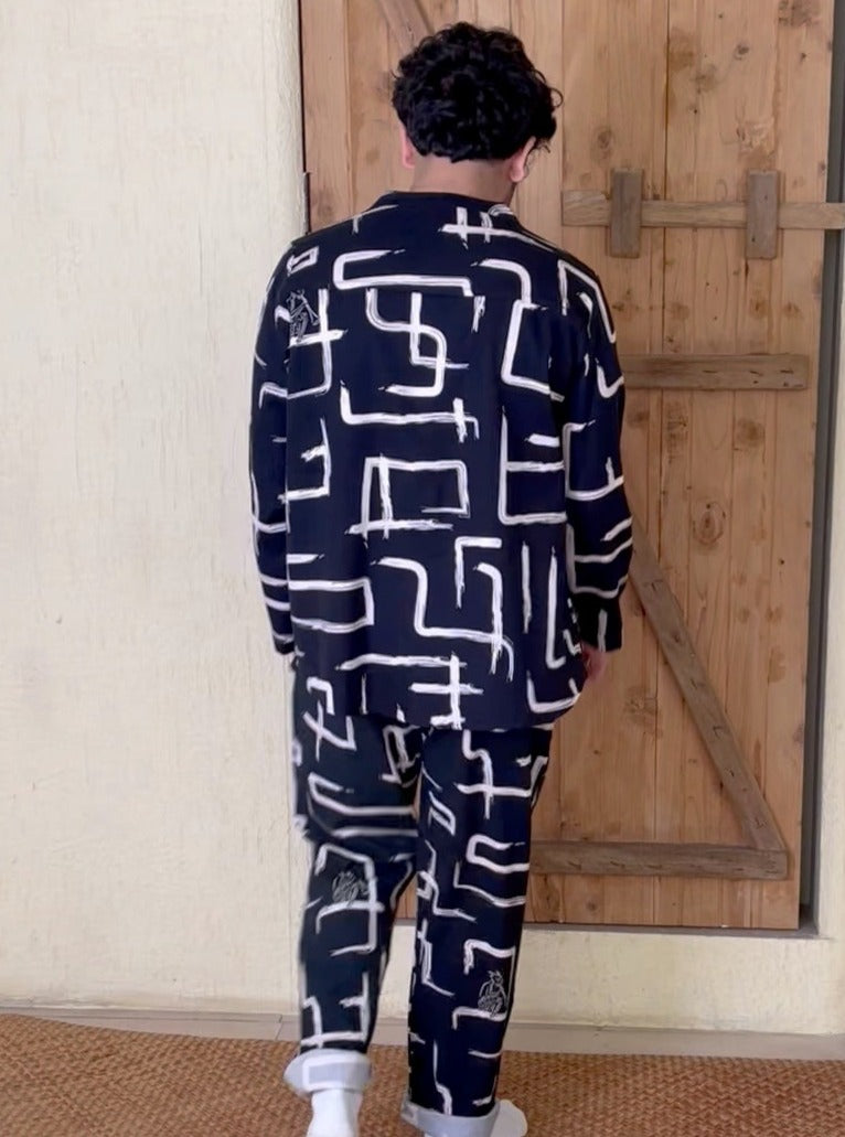 Wild Clouds Black and White Shirt