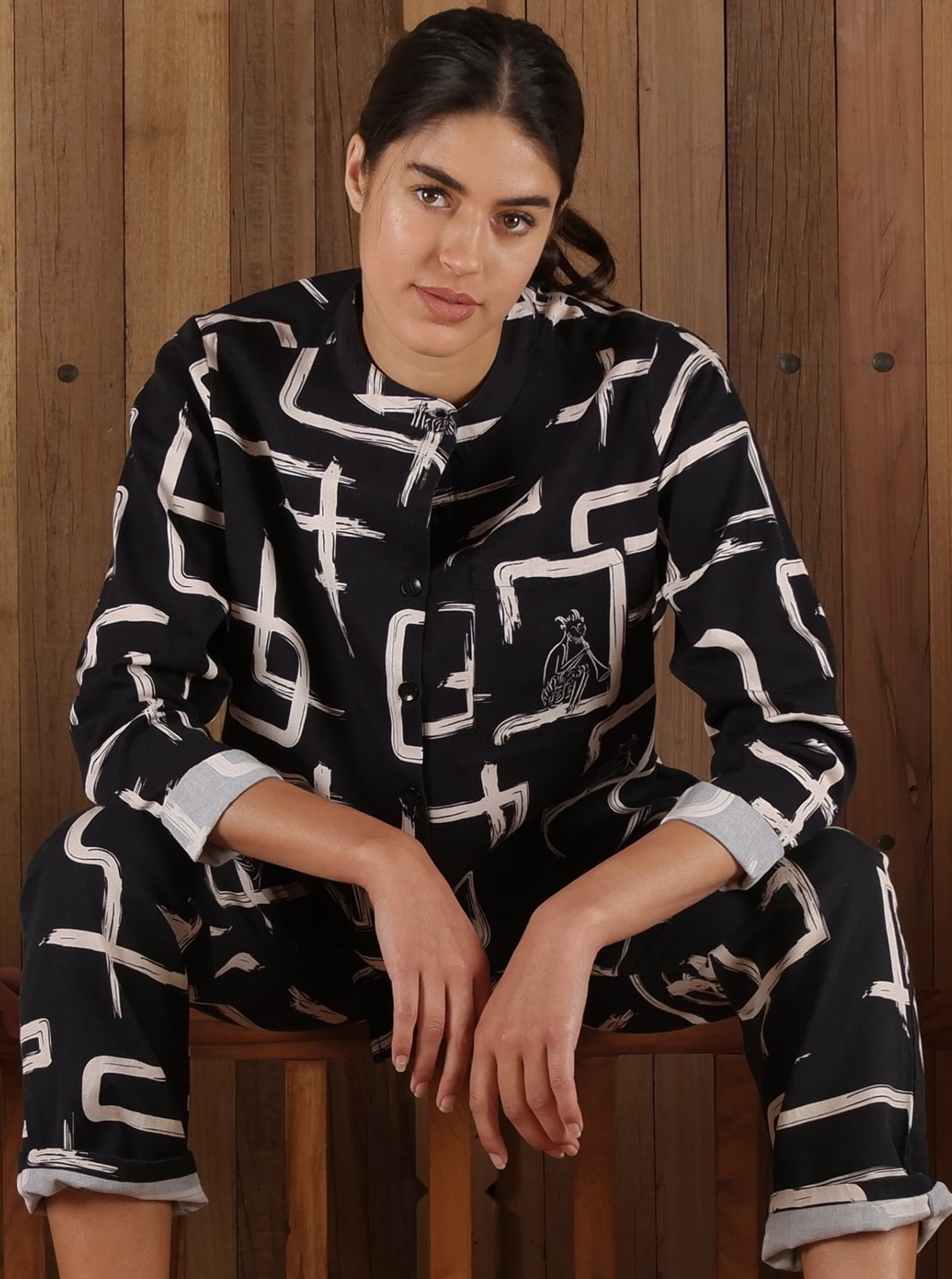 Sustainably made organic cotton and linen shirt