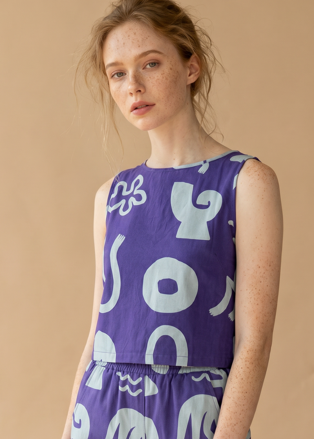 Reversible organic cotton and linen Tank Top by Wild Clouds
