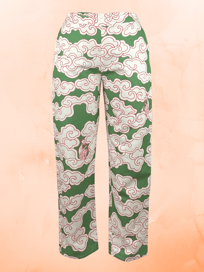 Wild Clouds Green Clouds Trousers
