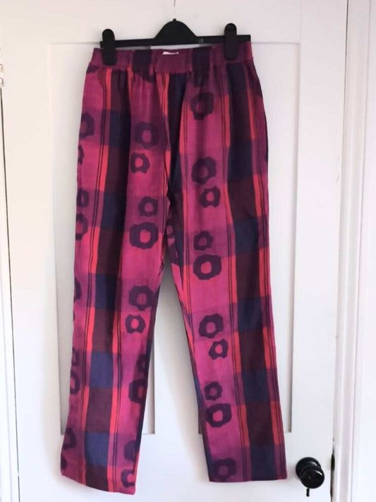 Seconds - Pink and Red Jacquard Trousers