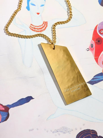 Wild Clouds Made in England recycled brass pendant necklace