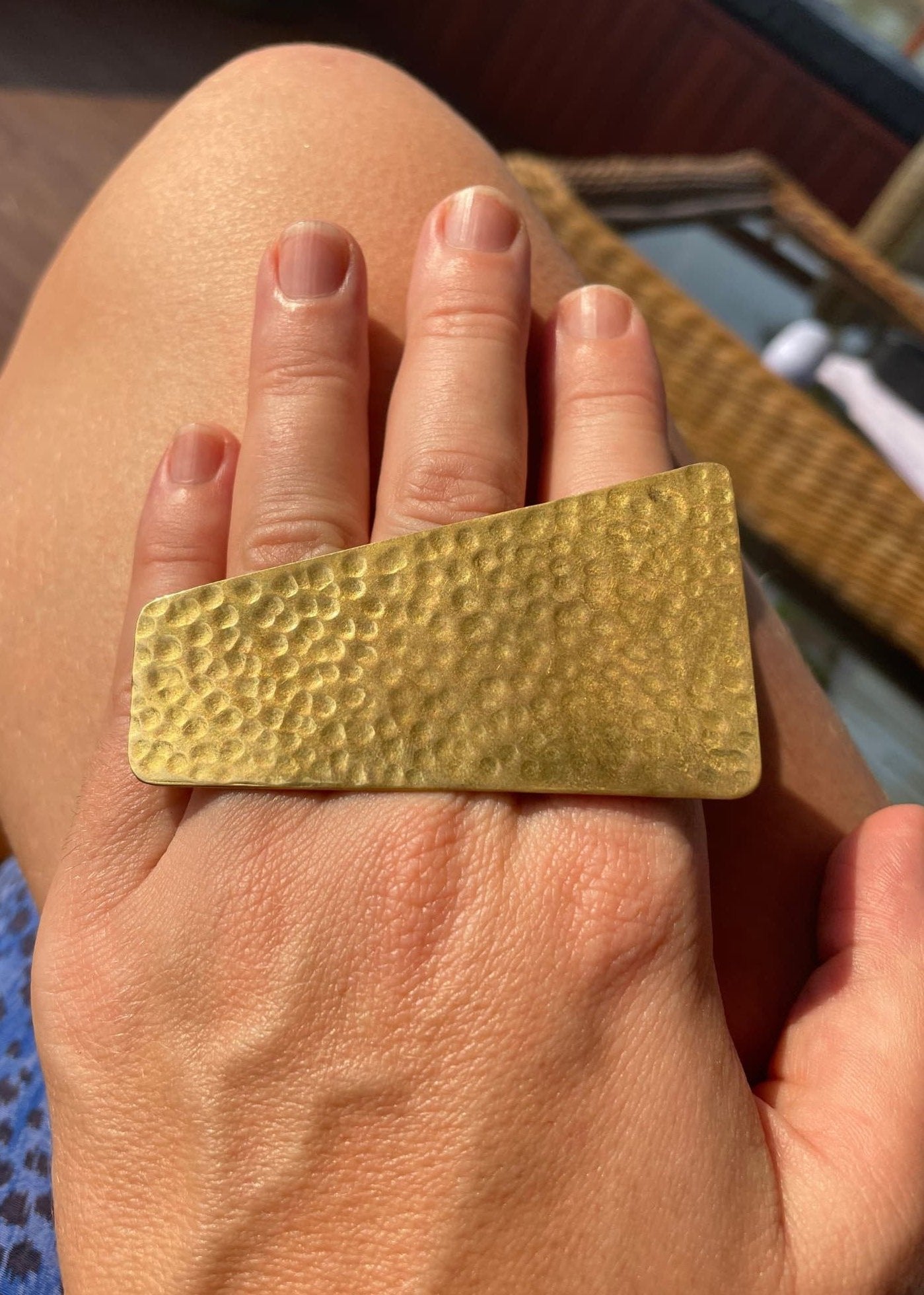 Brass Abstract Ring