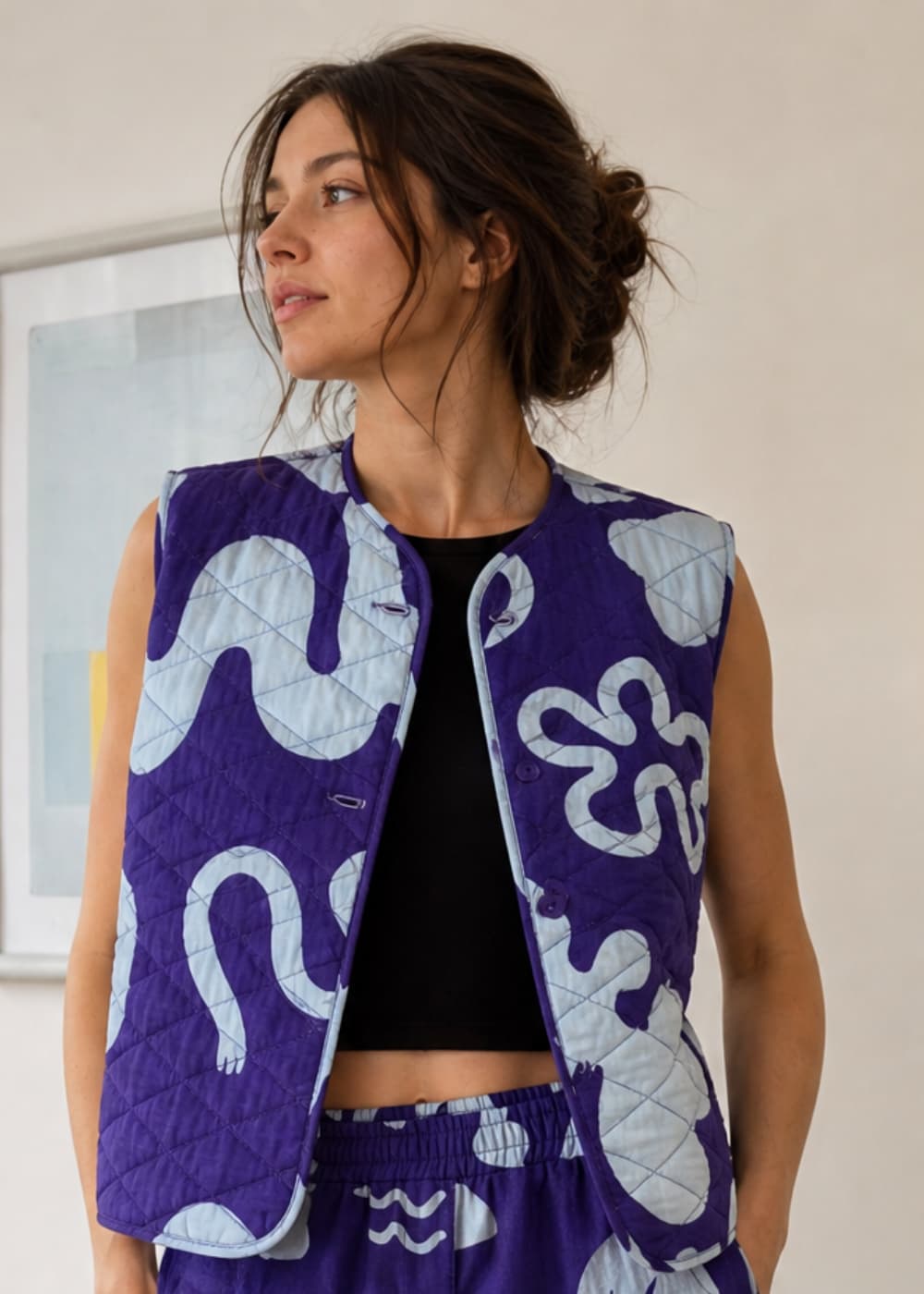 Organic Cotton Reversible Quilted Gilet