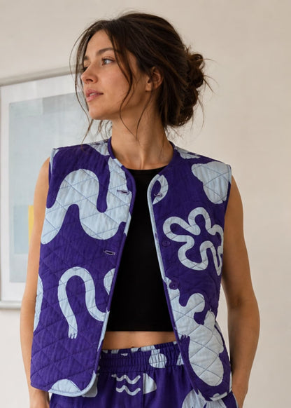 Organic Cotton Reversible Quilted Gilet