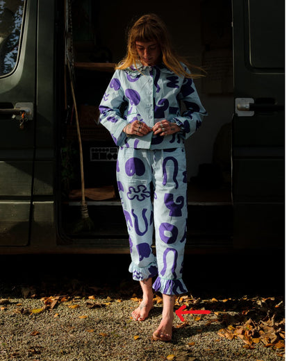Organic Cotton Pyjama Bottoms in Blue Things