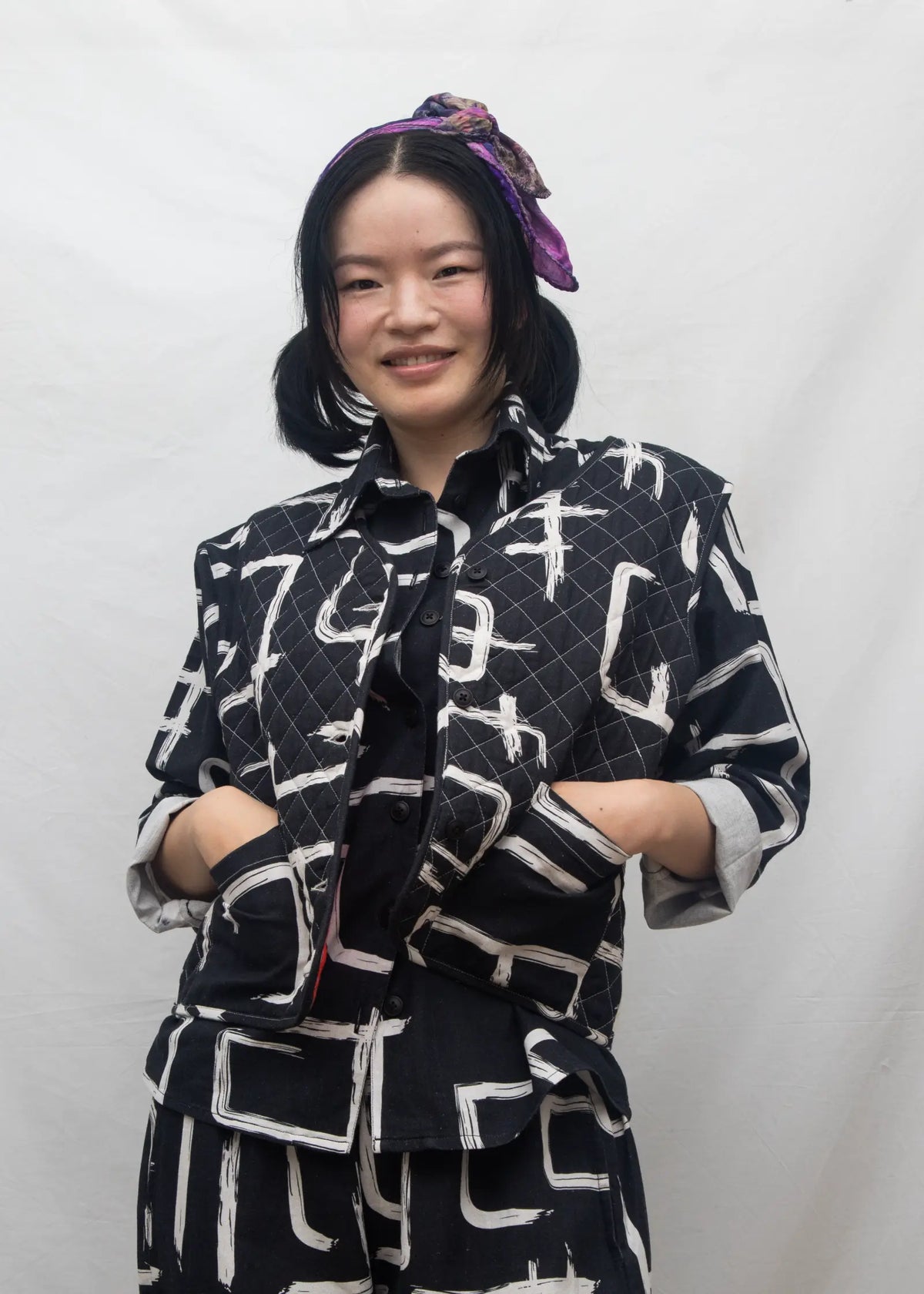 Organic Cotton Quilted Gilet - Galaxy